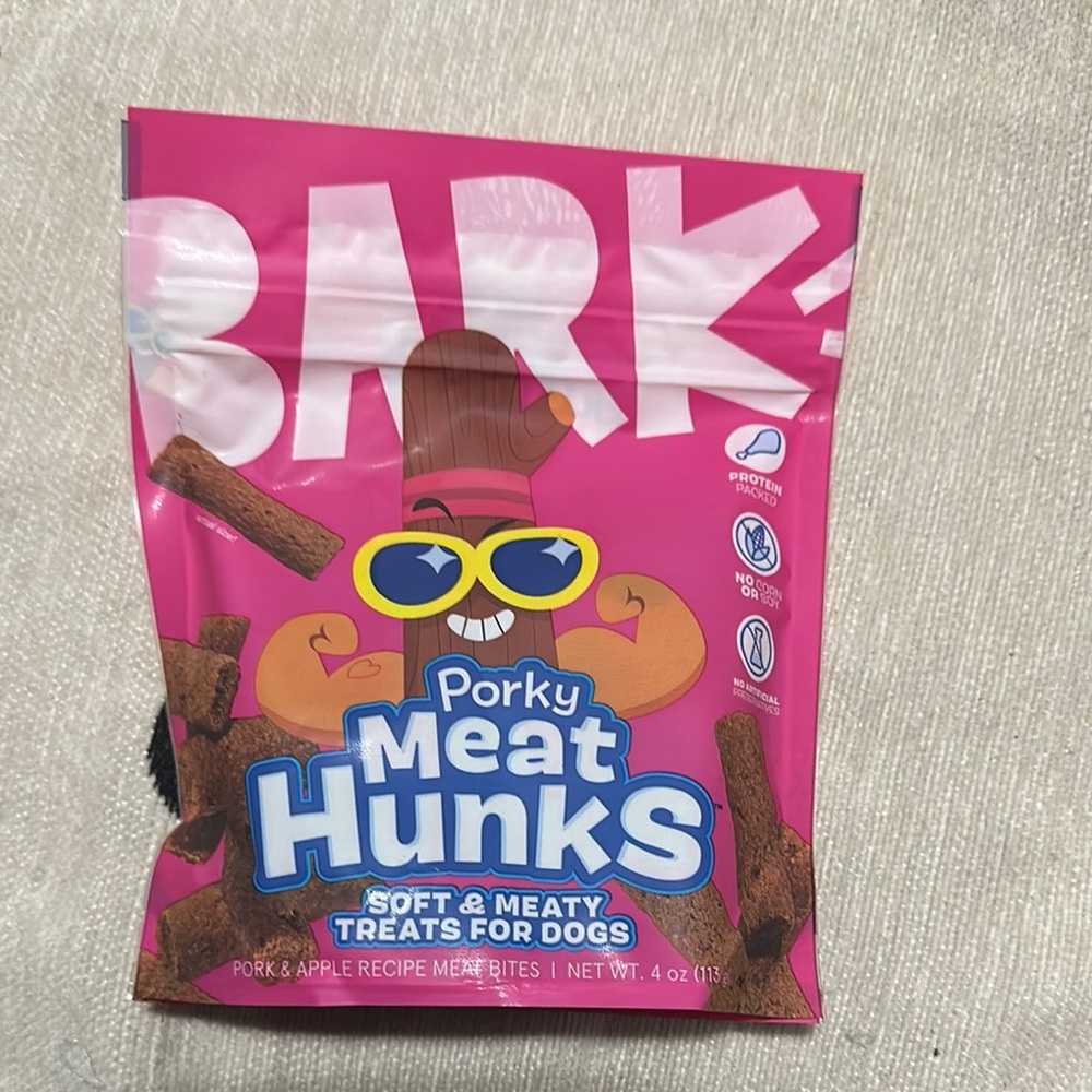 Bark Pink Porky Meat Hunks Dog Treats